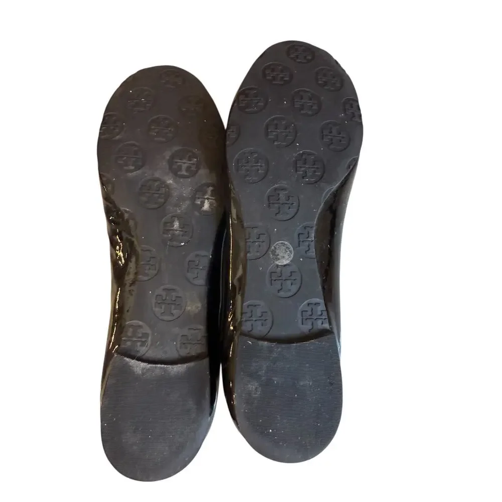 Tory Burch Reva Patent Leather Ballet Flats Black 7